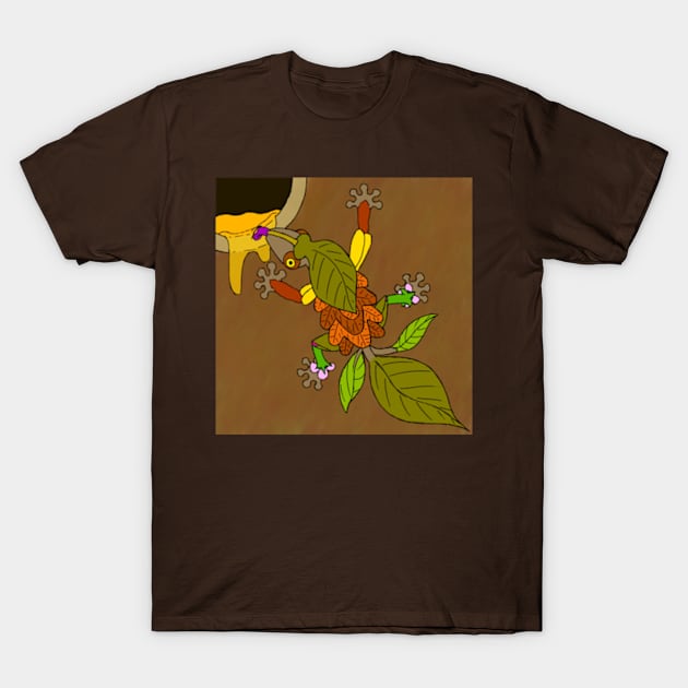 Leaf Gecko 2 T-Shirt by DragonfangArt